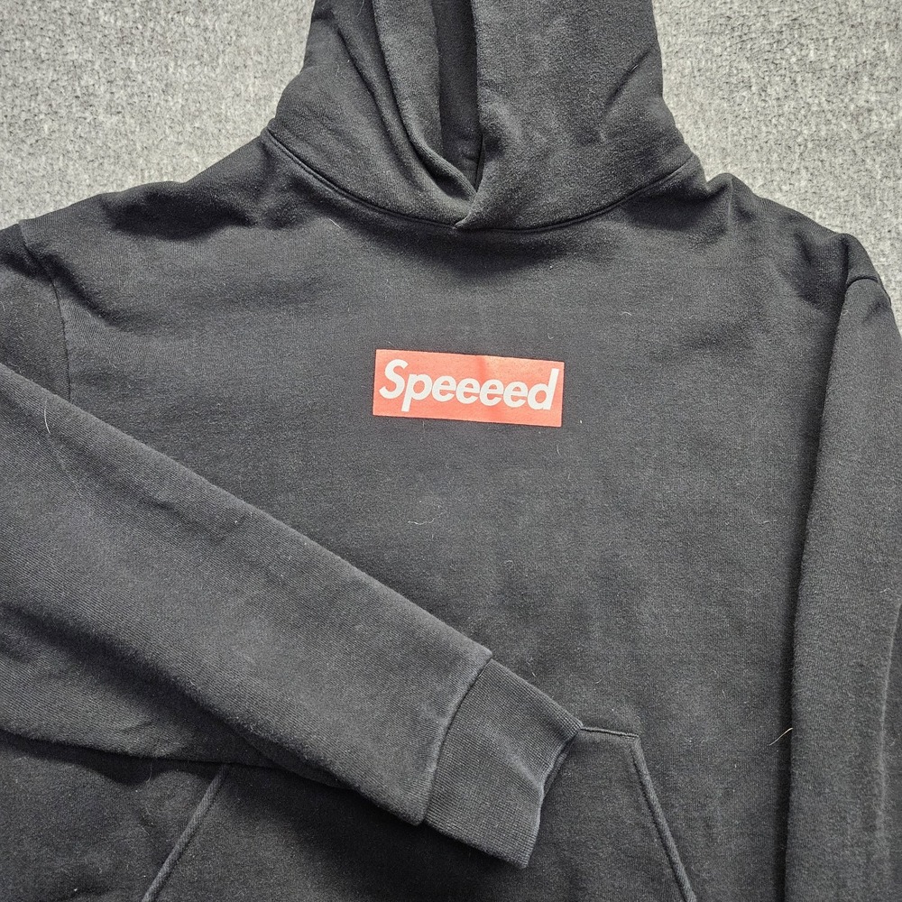 Ishowspeed Box Speeeed Logo Sweater Adult M Black Pullover Hoodie Mens